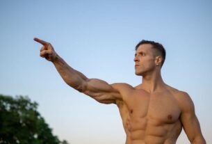 Visibly Muscular Crossword Clue